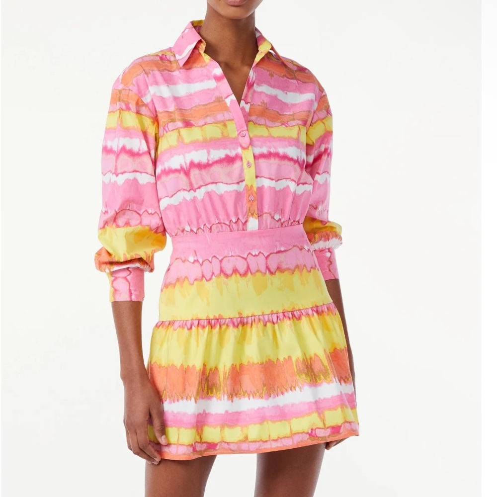 Scoop NYC long sleeve collar shirt dress medium